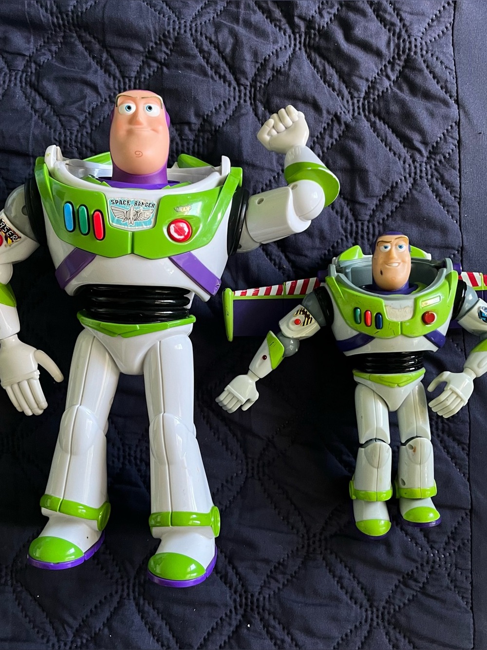 Disney Thinkway Toy Story Buzz Lightyear Figure Lot 12" & 7" Parts Repair AS IS